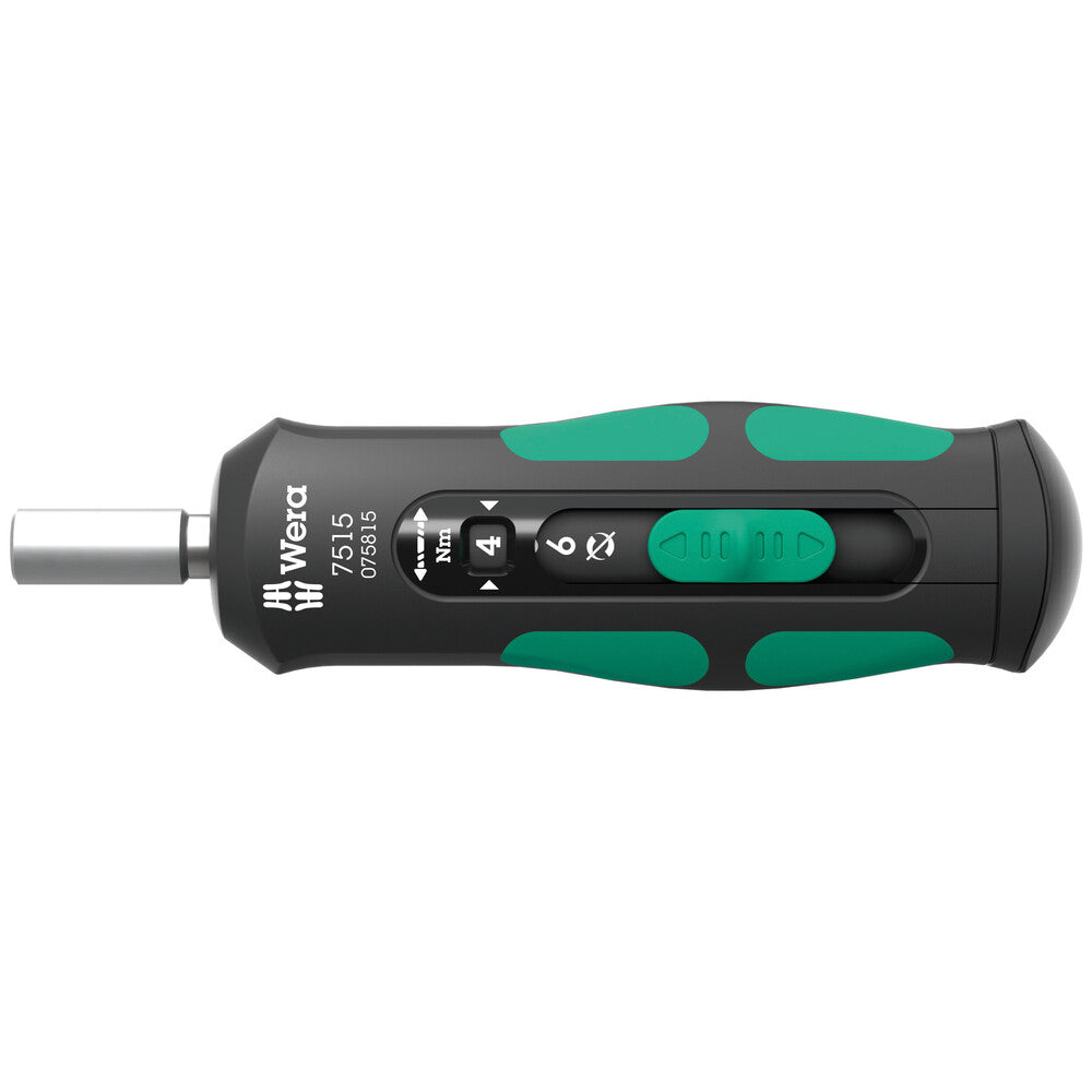 Wera 7515 kraftform safe-torque speed draaimomentschroevendraaier, 2-6 nm, 1 4 x 2,0 nm x 3,0 nm x 4,0 nm x 5,0 nm x 6,0 nm x 147.5 mm - 05075815001