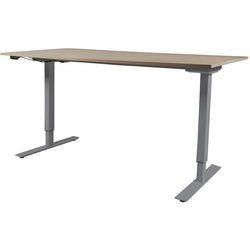 Escritorio bipedestador Schaveburg lectro basic 160x180 cerezo aluminio claro