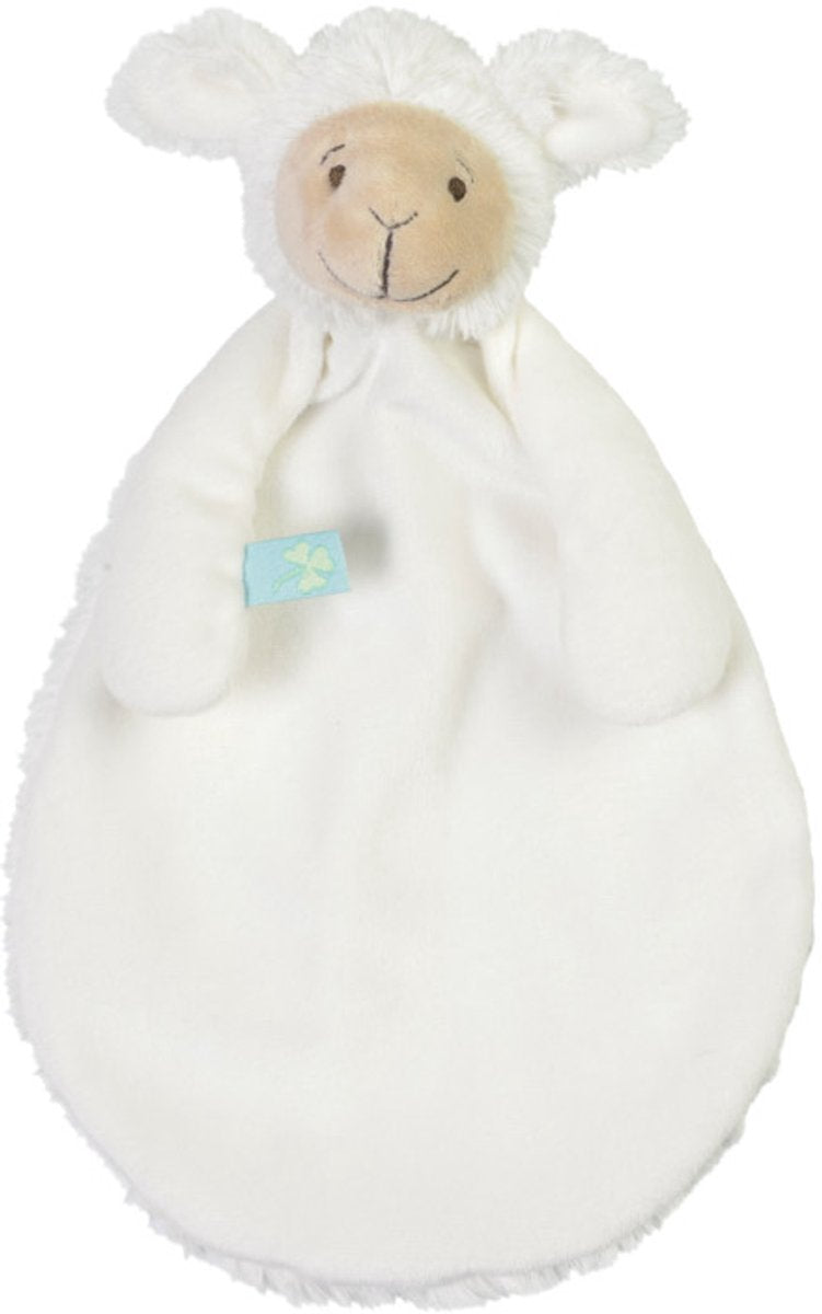 Happy horse lam lugano knuffeldoekje - wit - knuffel cadeau