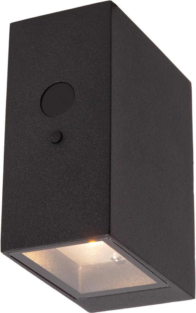 Lucide Bolton - aplique - energía solar - led regulable - 1x1w 3000k - ip54 - sensor de movimiento día noche - negro