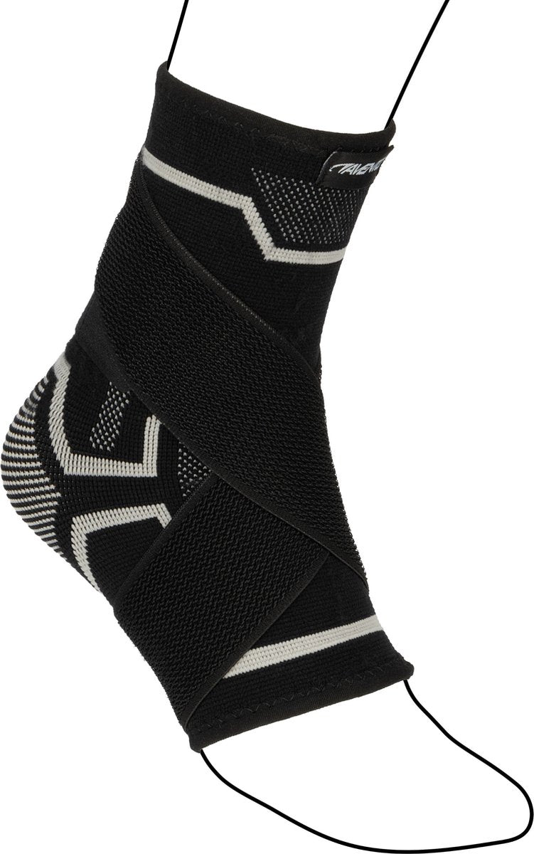 Avento enkel compressie bandage - zwart zilvergrijs - maat s m