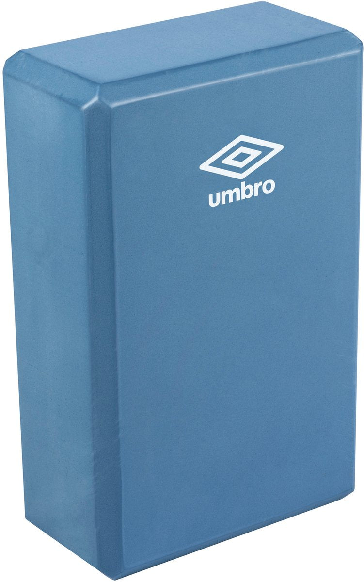 Blocco yoga Umbro - blocco sportivo - 23 x 15 x 7,5 cm - leggero - superficie liscia e morbida - blocco pilates - esercizi di stretching - supporto per yoga e stretching - blu