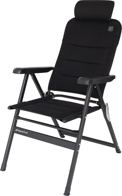 Camping chair Chateau 123 x 48 cm Aluminum Black