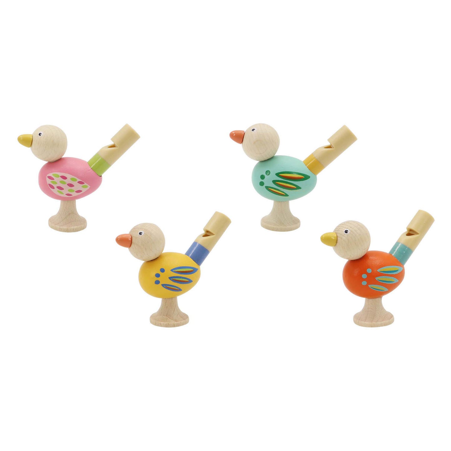 Houten vogelfluitje kleur