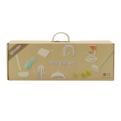 Set da golf nano in legno, 8 pezzi.