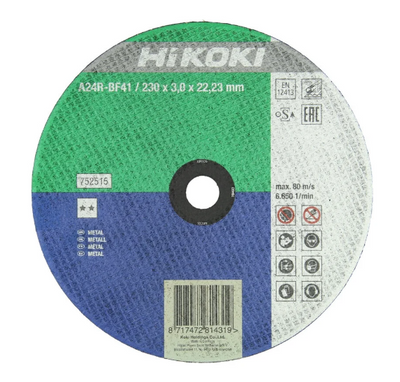 Disco da taglio per accessori Hikoki piatto 115x2,5 mm per metallo - 752511