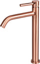 Differnz wastafelkraan hoog � gebogen � mengkraan koud en warm � rood koper