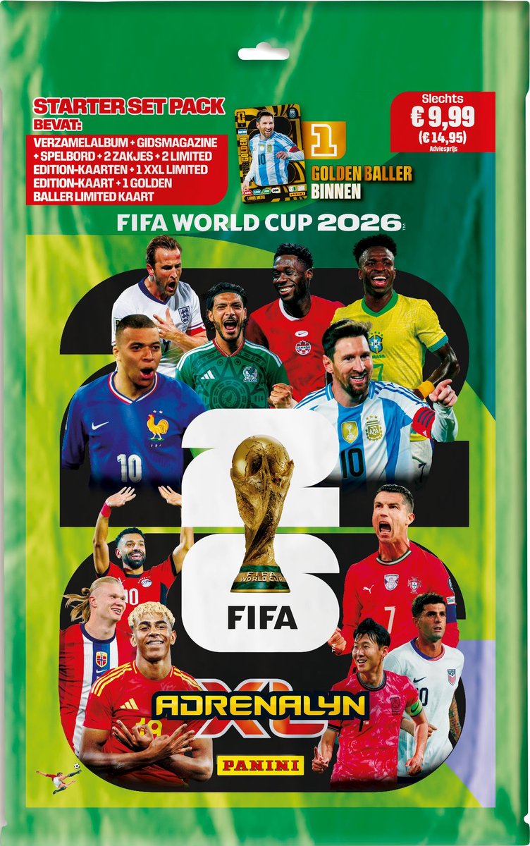 Panini – adrenalyn xl 2026 – carte starter pack – raccoglitore