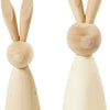 Creativ company conigli in legno, h: 12+14 cm, d: 3,5+4 cm, 2 pezzi 1 scatola