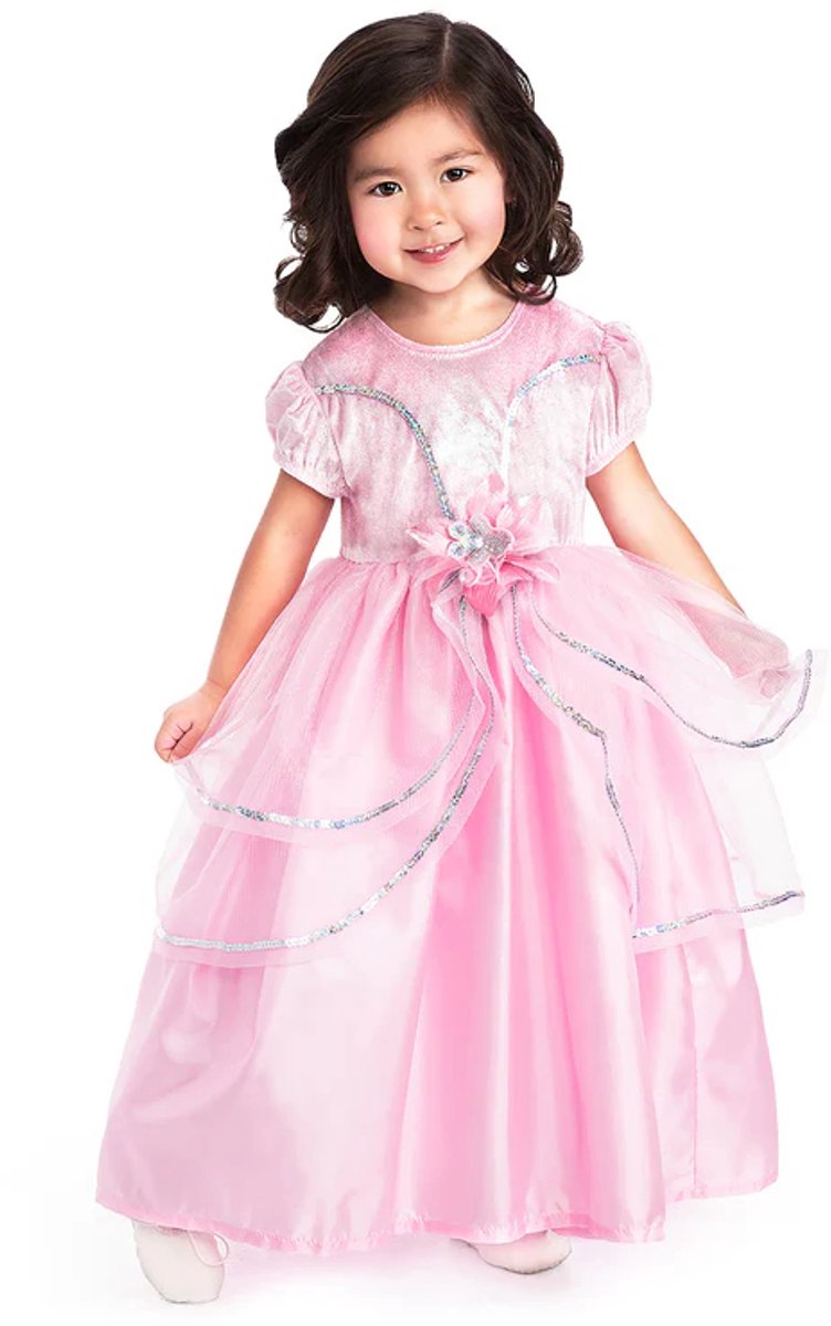 Little adventures - royal pink princess jurk – maat m (98-104)