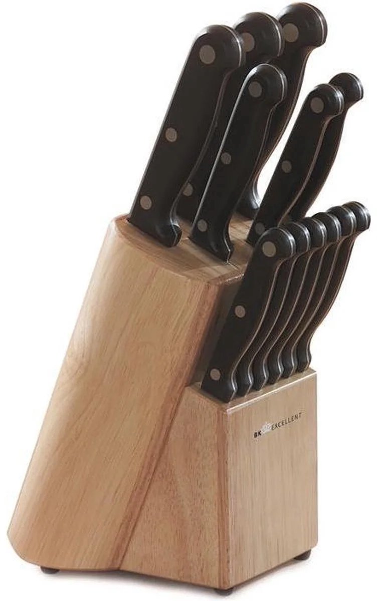Ceppo portacoltelli Bk eccellente - 13 pezzi - coltelli + ceppo