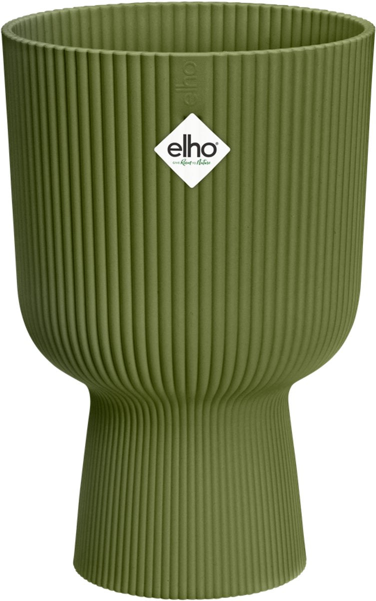 Elho vibes fold coupe 14 - macetero de interior - 100% plástico reciclado - ø 13,9 x h 21,0 cm - verde helecho