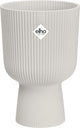 Elho vibes fold coupe 14 - macetero de interior - plástico 100% reciclado - ø 13,9 x h 21,0 cm - blanco seda