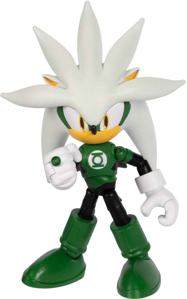 Jakks sonic dc 13 cm figura lanterna verde cenere argento