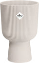 Elho vibes fold coupe 14 - macetero de interior - plástico 100% reciclado - ø 13,9 x h 21,0 cm - lino blanco