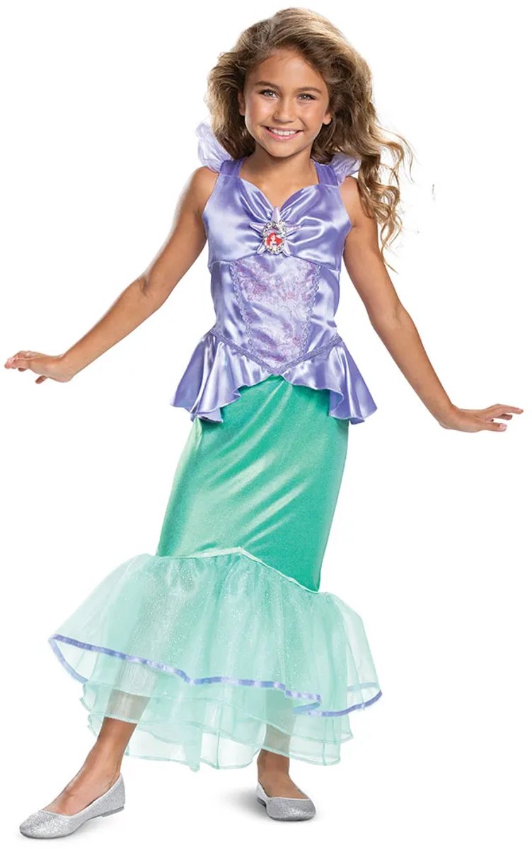 Travestimento Disney la sirenetta Ariel costume deluxe vestito bambini - bambini fino a 4 anni - verde viola