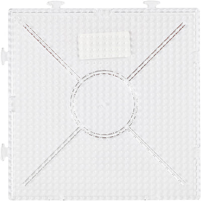 Placa base Nabbi, cuadrada grande, medidas 15x15 cm, mediana, transparente, 1 unidad