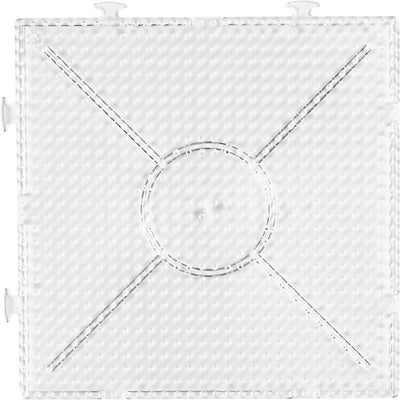 Placa base Nabbi, cuadrada grande, medidas 15x15 cm, mediana, transparente, 1 unidad
