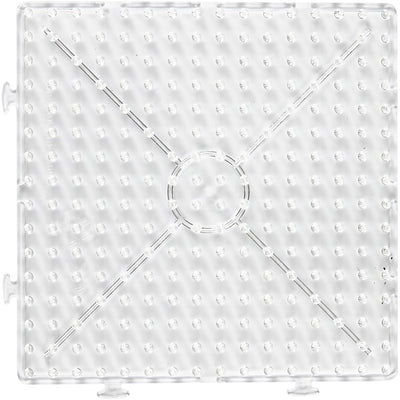 Piatto base Creativ Company, quadrato grande, misura 15x15 cm, jumbo, trasparente, 1 pezzo
