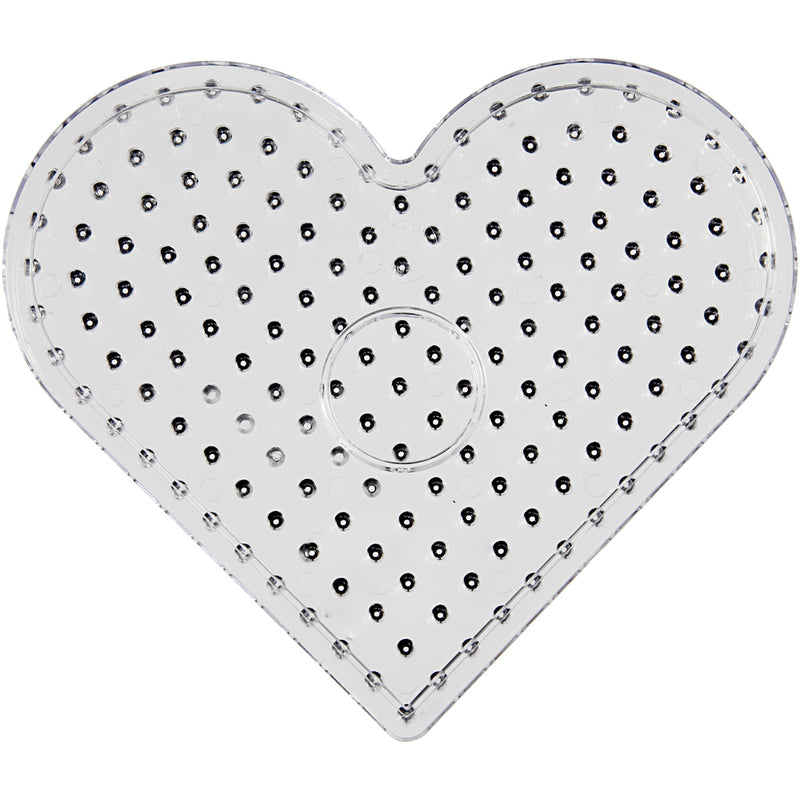 Piastra base Creativ Company, cuore, jumbo, trasparente, 5 pezzi 1 scatola