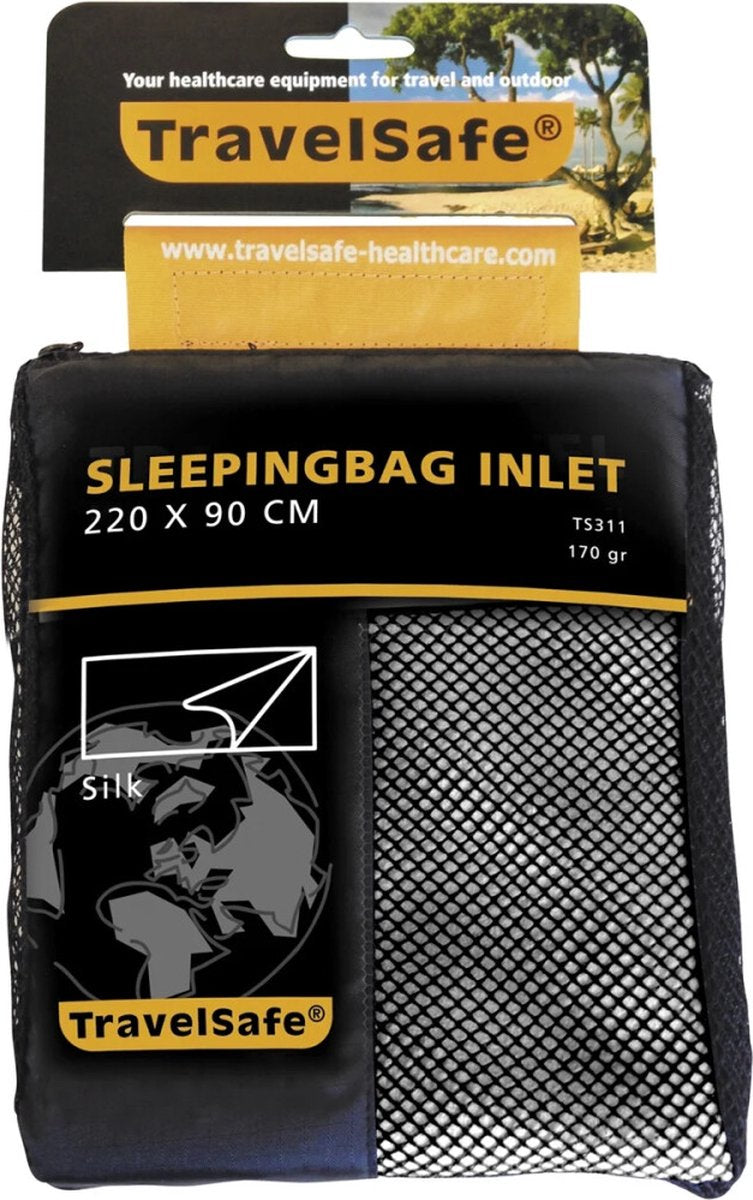 Travelsafe silk inlet - deken - 1pers. - white natural