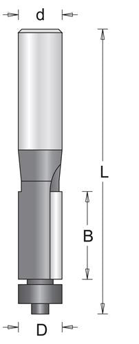 Fresa per bordi Hikoki gambo 12,7mm=8mm+cuscinetto