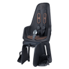 Asiento infantil de Bobike detrás de un maxi e-bd negro marrón