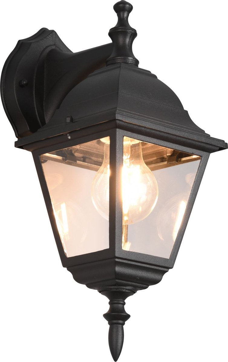Trio livenza - lámpara de pared - negro mate - excl. 1x e27 4w - iluminación exterior - ip44
