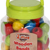 Wooden bead set, 72st.