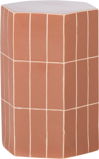 Mesa auxiliar decorativa Woood plu - cerámica - rosa viejo - 54x38x32