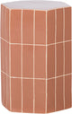 Woood plu decoratieve bijzettafel - keramiek - oudroze - 54x38x32
