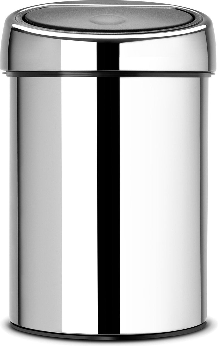 Brabantia touch bin prullenbak - 3 liter - badkamer - brilliant steel