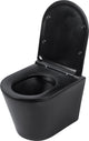 WC sospeso Differnz con uscita HP senza brida incluso sedile WC nero opaco
