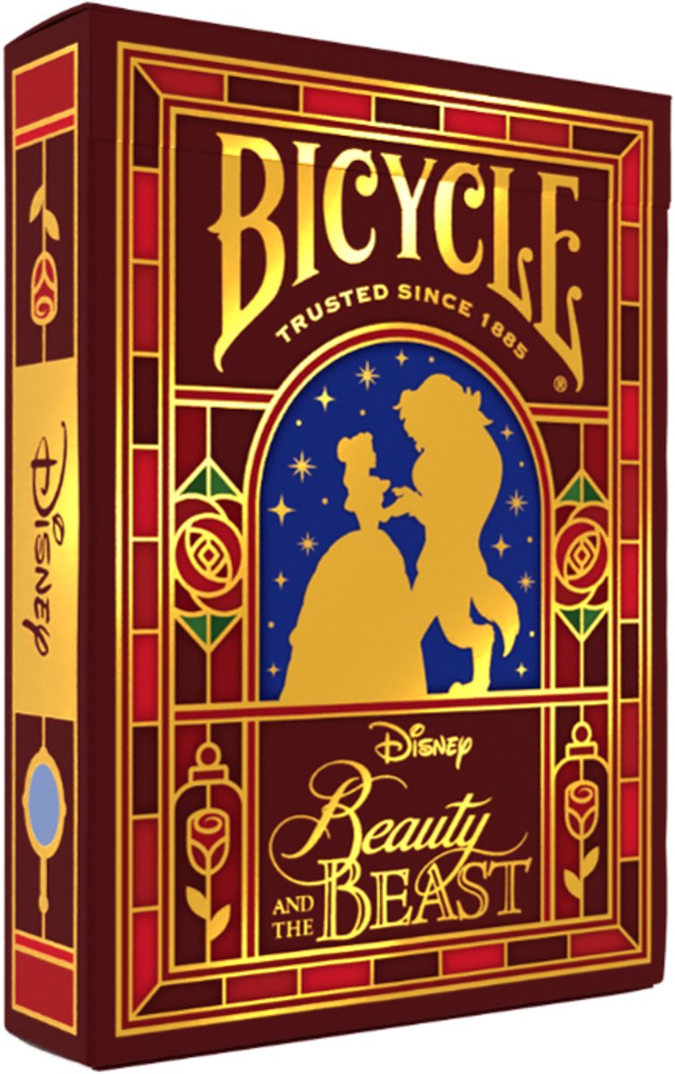 Bicycle ® disney la bella y la bestia - naipes premium - poker - coleccionables