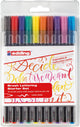 Pennelli Edding 1340 in astuccio - set da 10 colori - 1-3 mm - a base d'acqua - adatti tra l'altro per carta e cartone