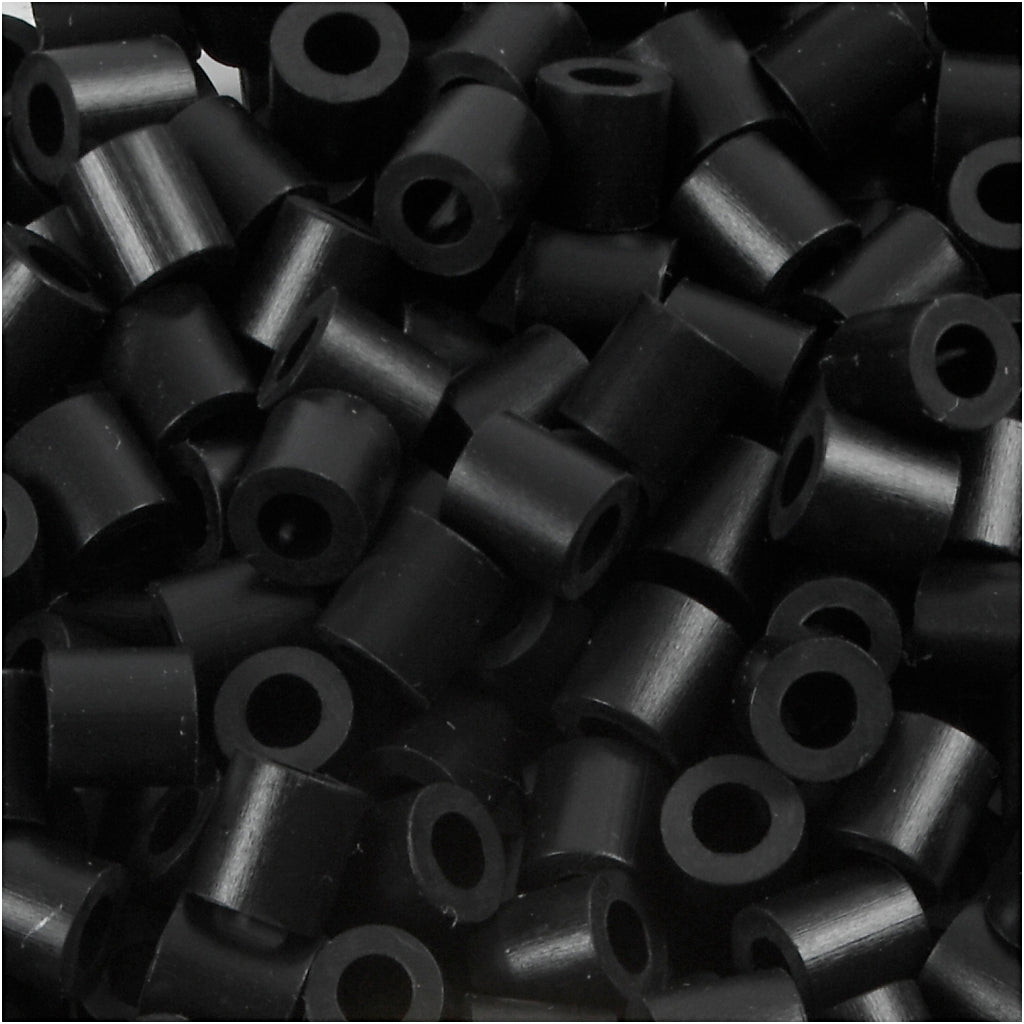 Perline fotografiche Nabbi, misura 5x5 mm, misura buco 2,5 mm, media, nero (1), 1100 pezzi 1 scatola