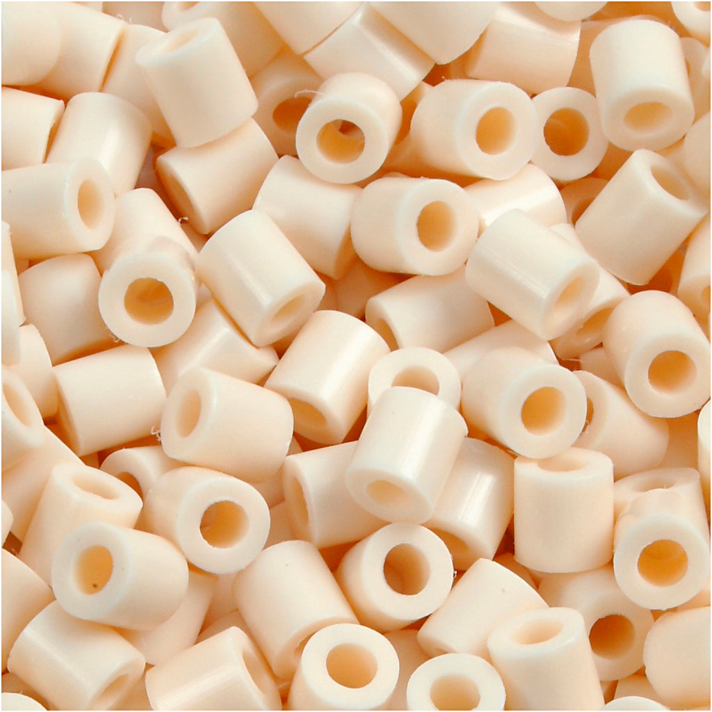Cuentas fotográficas Nabbi, medidas 5x5 mm, medida agujero 2,5 mm, medianas, beige claro (12), 1100 piezas 1 caja