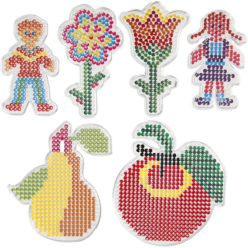 Piatto base Creativ Company, fiori, ragazza, ragazzo, mela e pera, misura 8,5x14-14x16 cm, medio, 6 pezzi 1 scatola