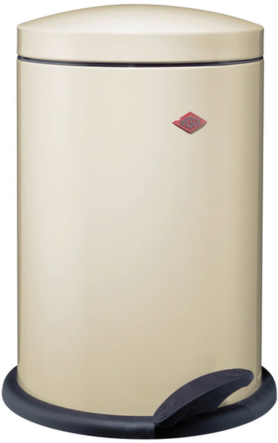 Wesco 116 (alpha) waste bin | pedal bin | 13 liters | metal - almond | rubbish bin - made in germany