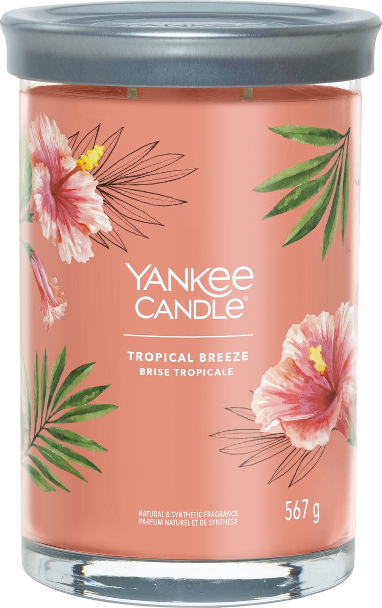 Vela Yankee - vela perfumada de vaso grande brisa tropical - 100 horas de combustión - dos mechas