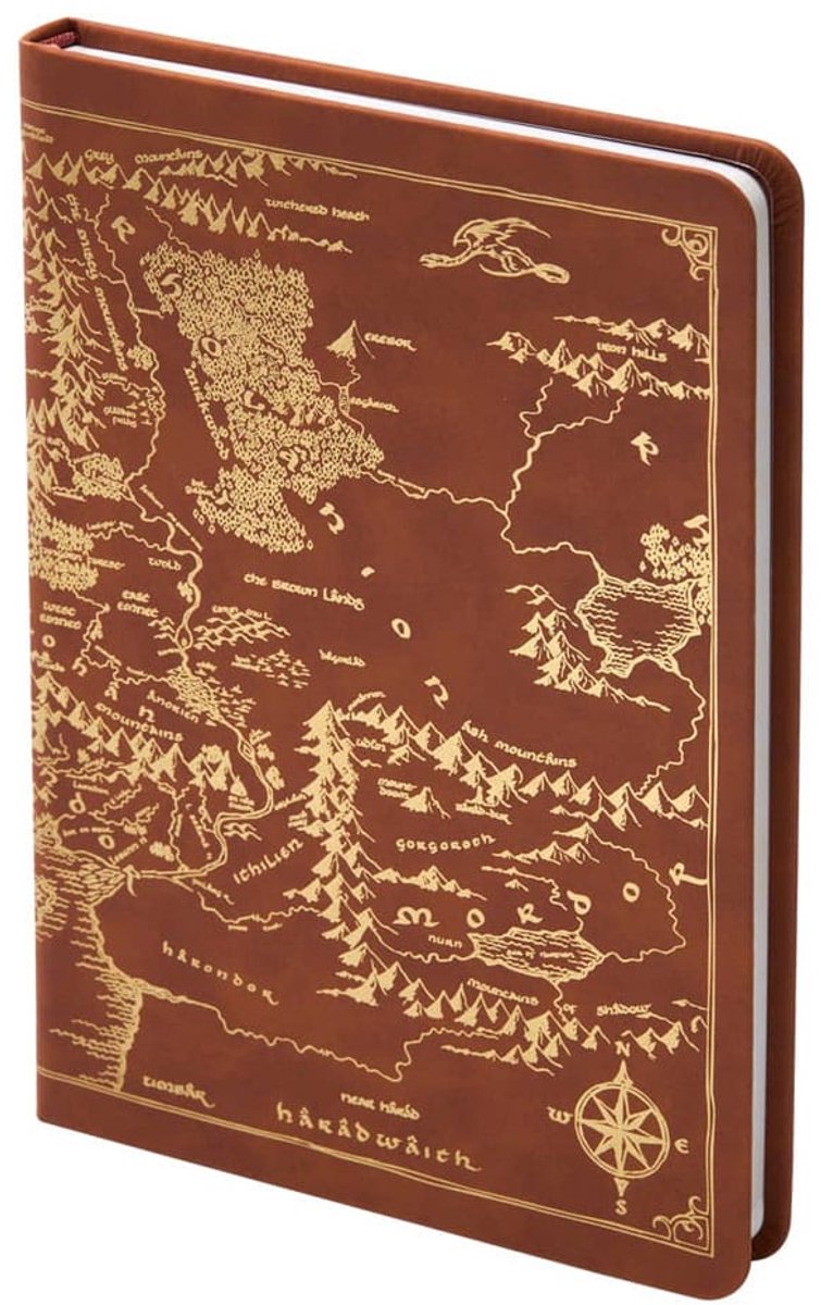 Noble colección el señor de los anillos diario mapa de la tierra media 240 páginas papelería