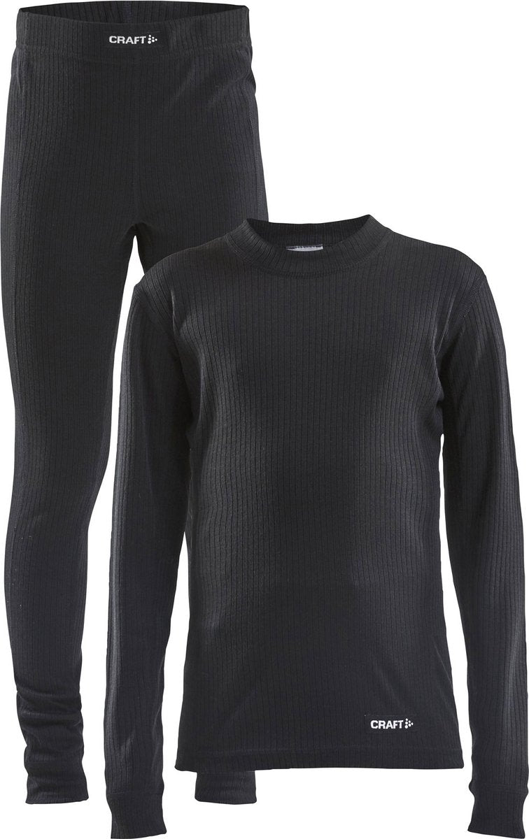 Craft core dry baselayer thermoset kids - zwart - maat 146