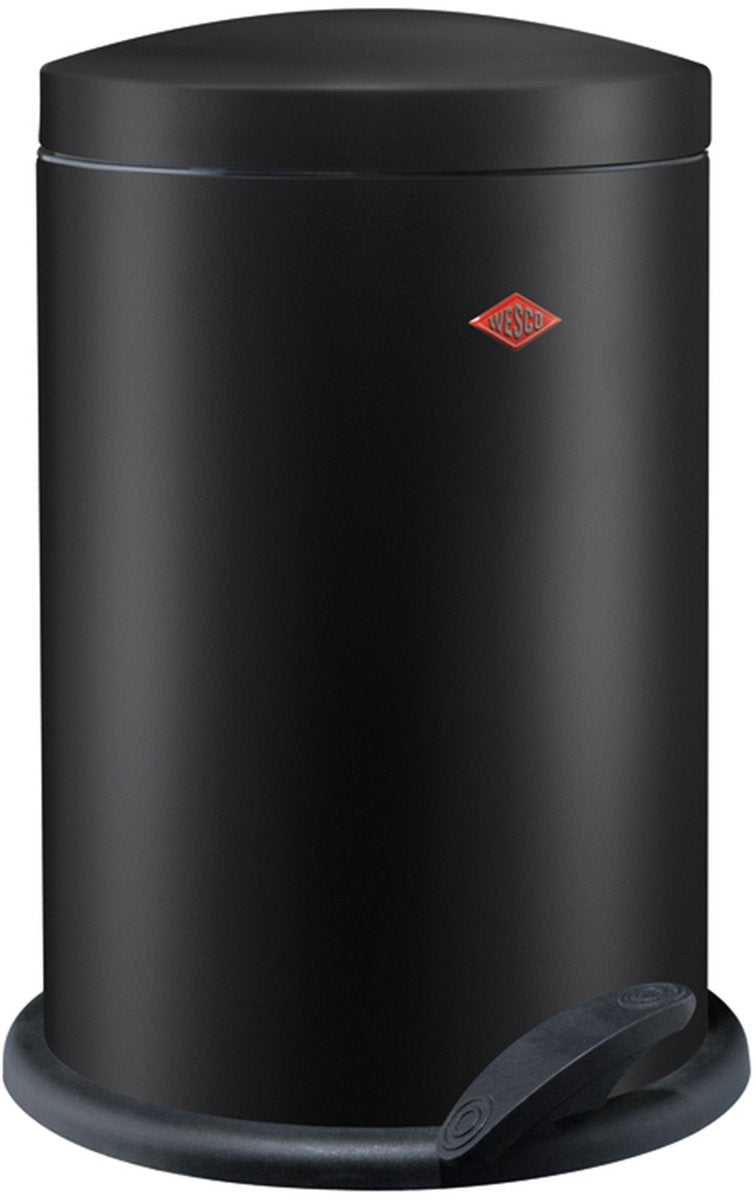 Wesco 116 (alpha) prullenbak | pedaalemmer | 13 liter | metaal - matzwart | vuilnisbak - made in germany