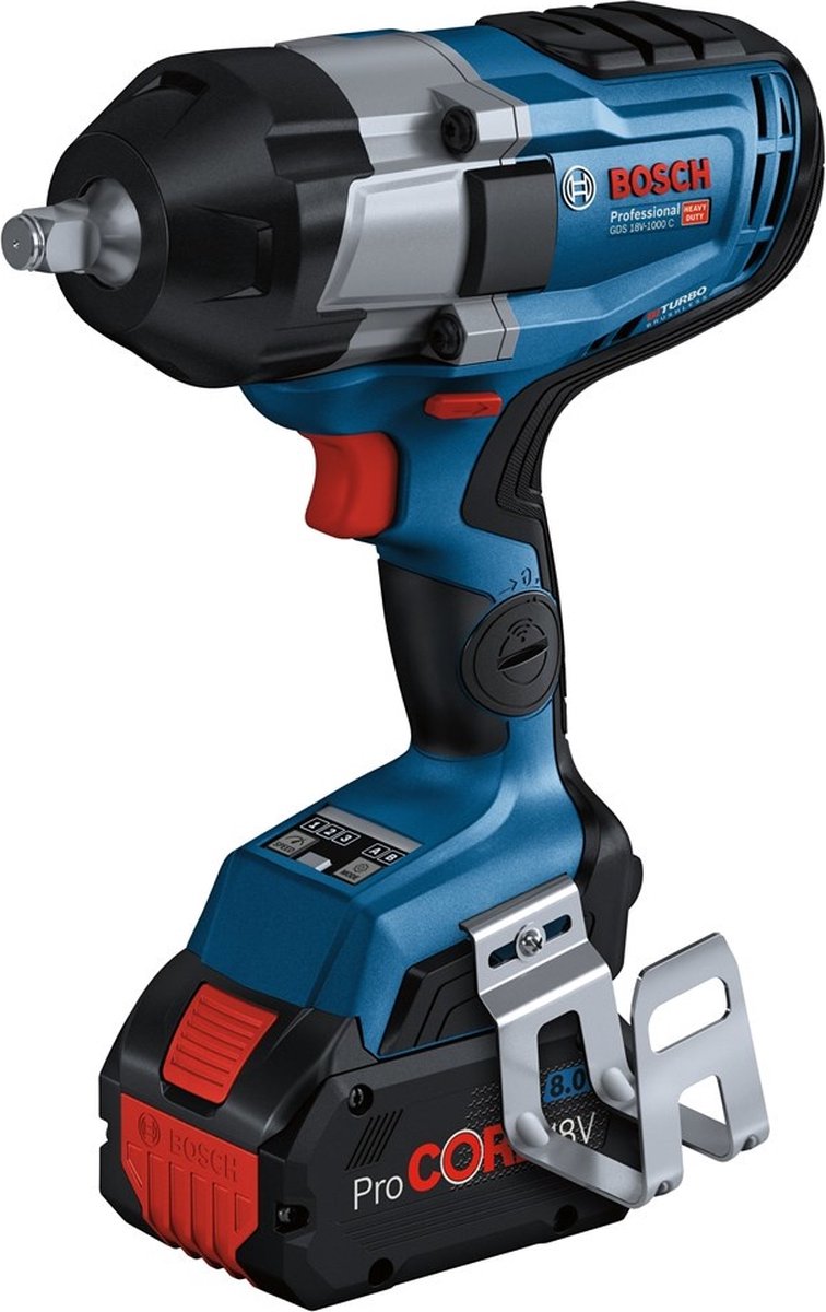 Avvitatore ad impatto Bosch professional gds 18v-1000 c - biturbo - 1000 nm - senza batteria 18 v e caricabatteria