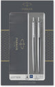 Set de regalo Parker Jotter Duo bolígrafo y portaminas (0,5 mm) - tinta azul - acero inoxidable con acabado cromado