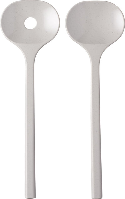 Posate da insalata Mepal Bloom - 2 pezzi - bianco ghiaia - grigio chiaro