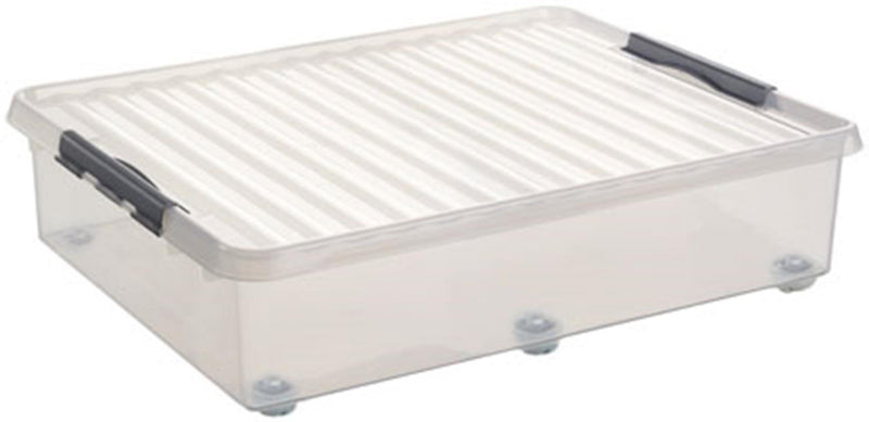 Sunware q-line caja de almacenamiento 60ltr rodillo de cama