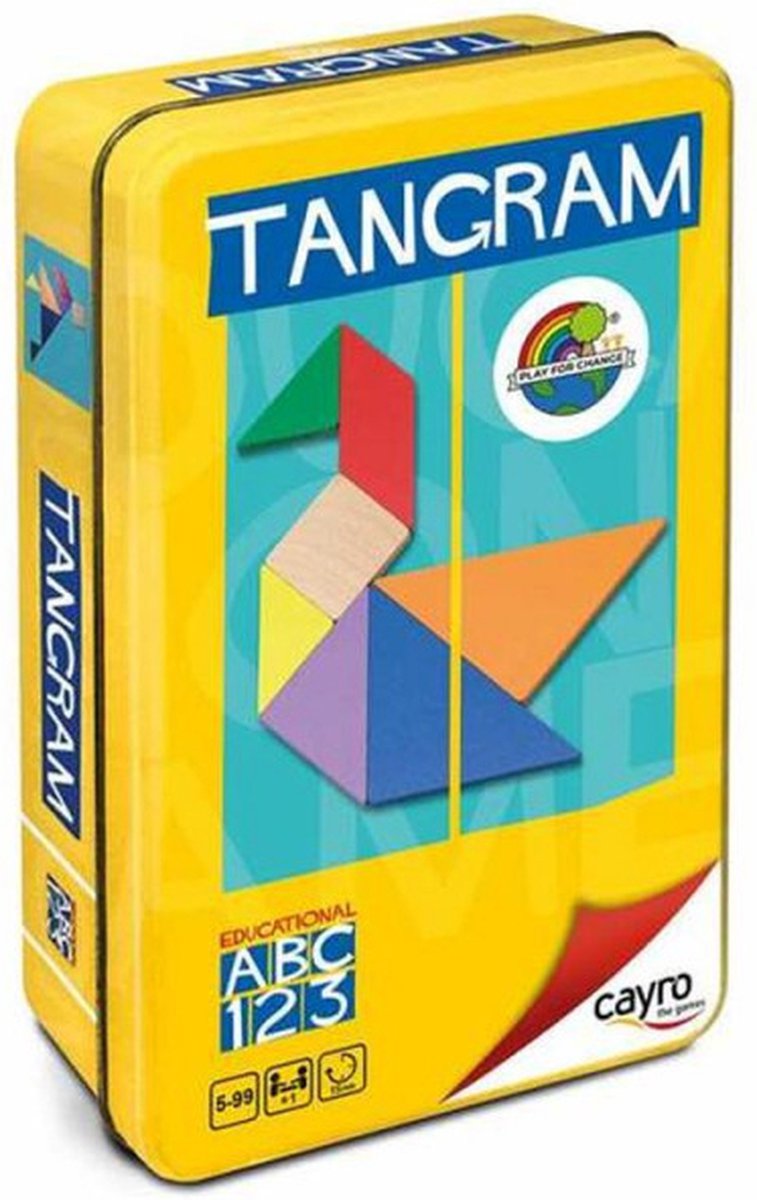 Geronimo giochi cayro - tangram - puzzle game in legno - da 7 anni
