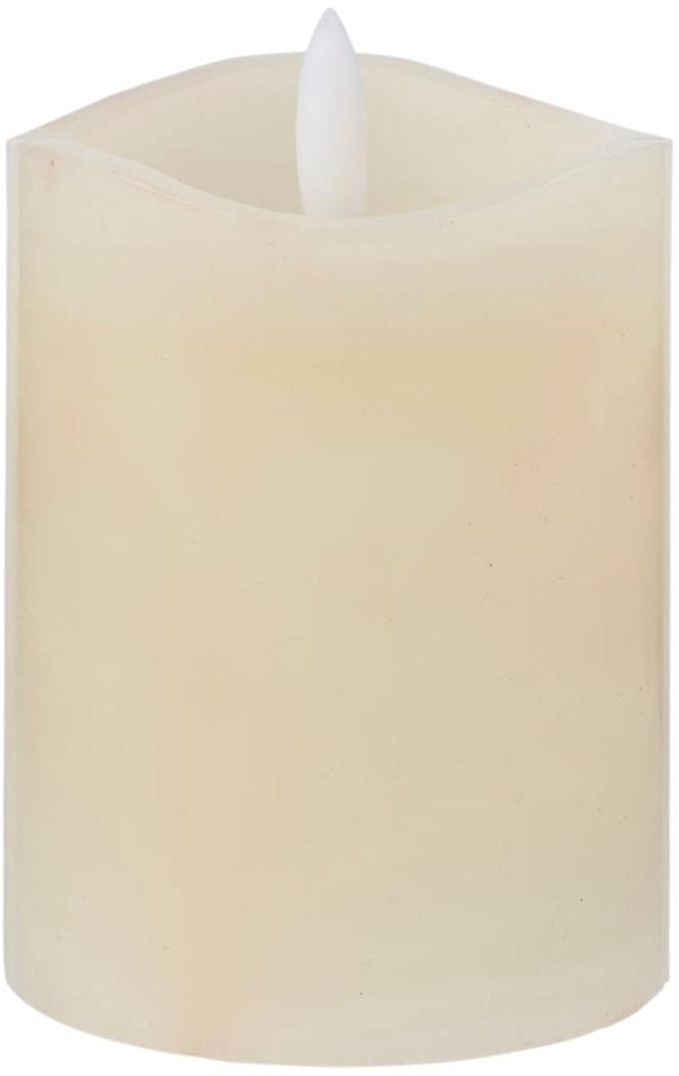 Arti casa led kaars - timer 6 uur - werkt op batterijen - 7,5 x 10 cm - ivoor