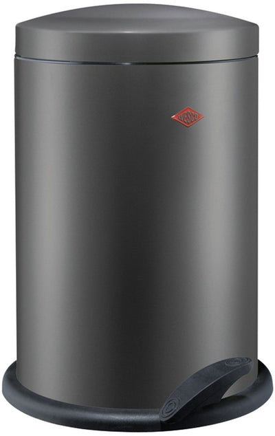Wesco 116 (alpha) waste bin | pedal bin | 13 liters | metal - matt graphite | rubbish bin - made in germany